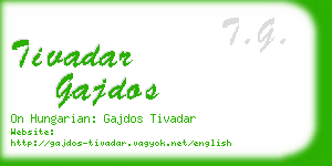 tivadar gajdos business card